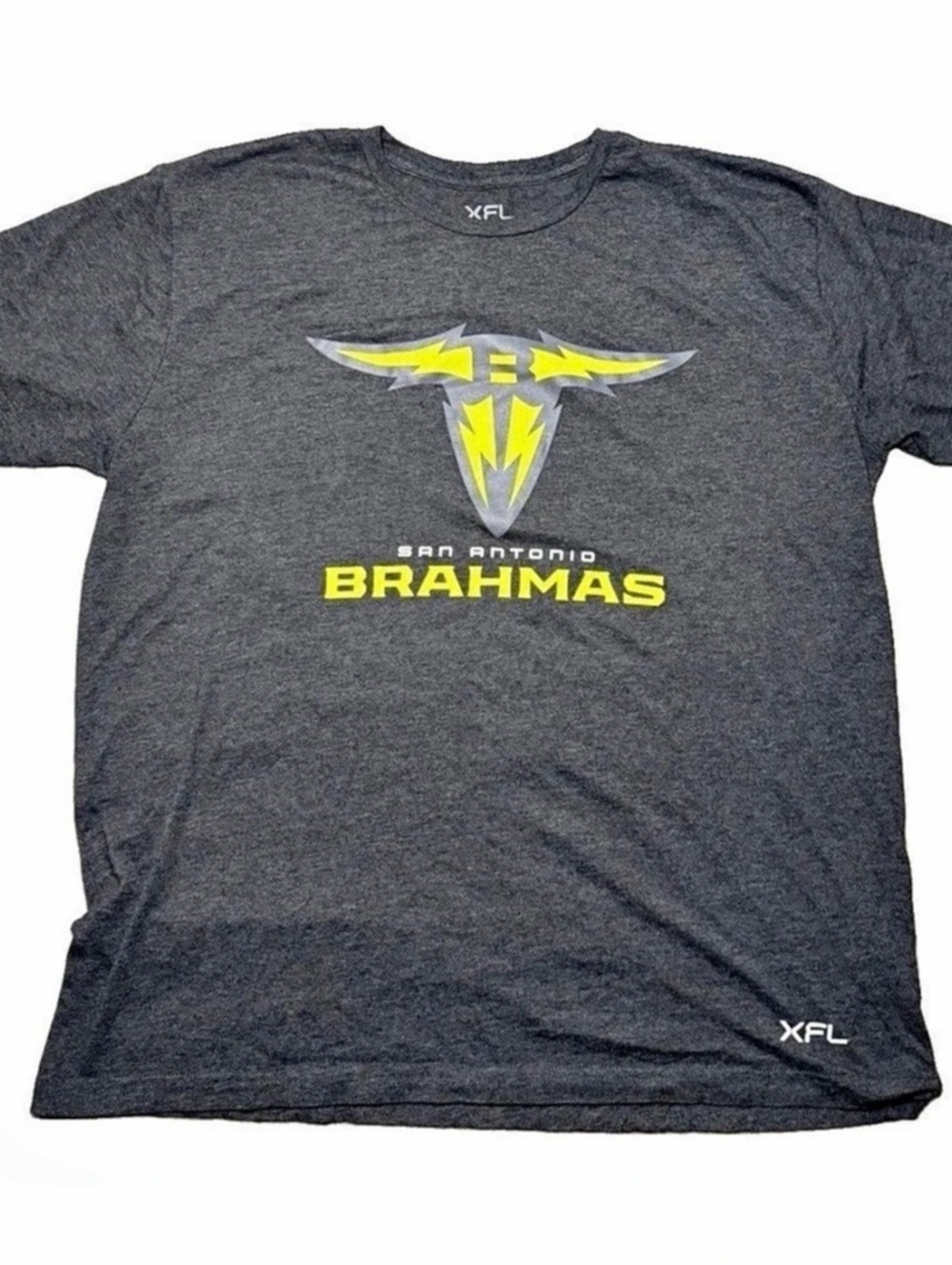 XFL San Antonio Brahmas Logo T-Shirt Gray XL